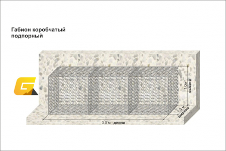 Коробчатый Подпорный - Габионы из сетки двойного кручения